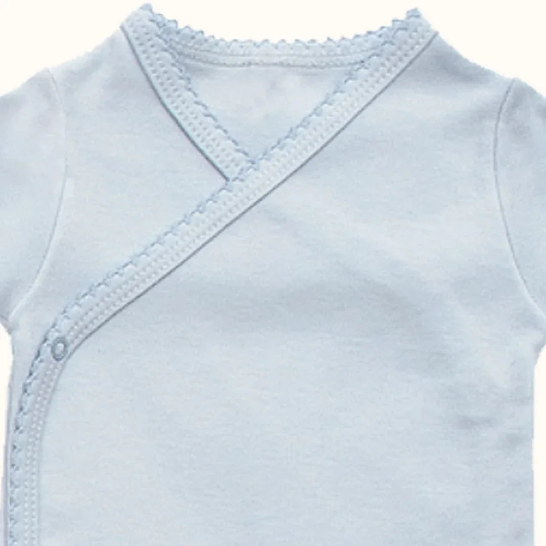 3 Bodys Cruzados Básico Azul