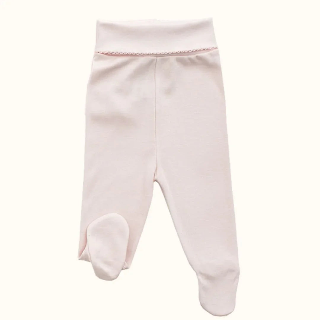 3 Calças com Pés Básico Rosa