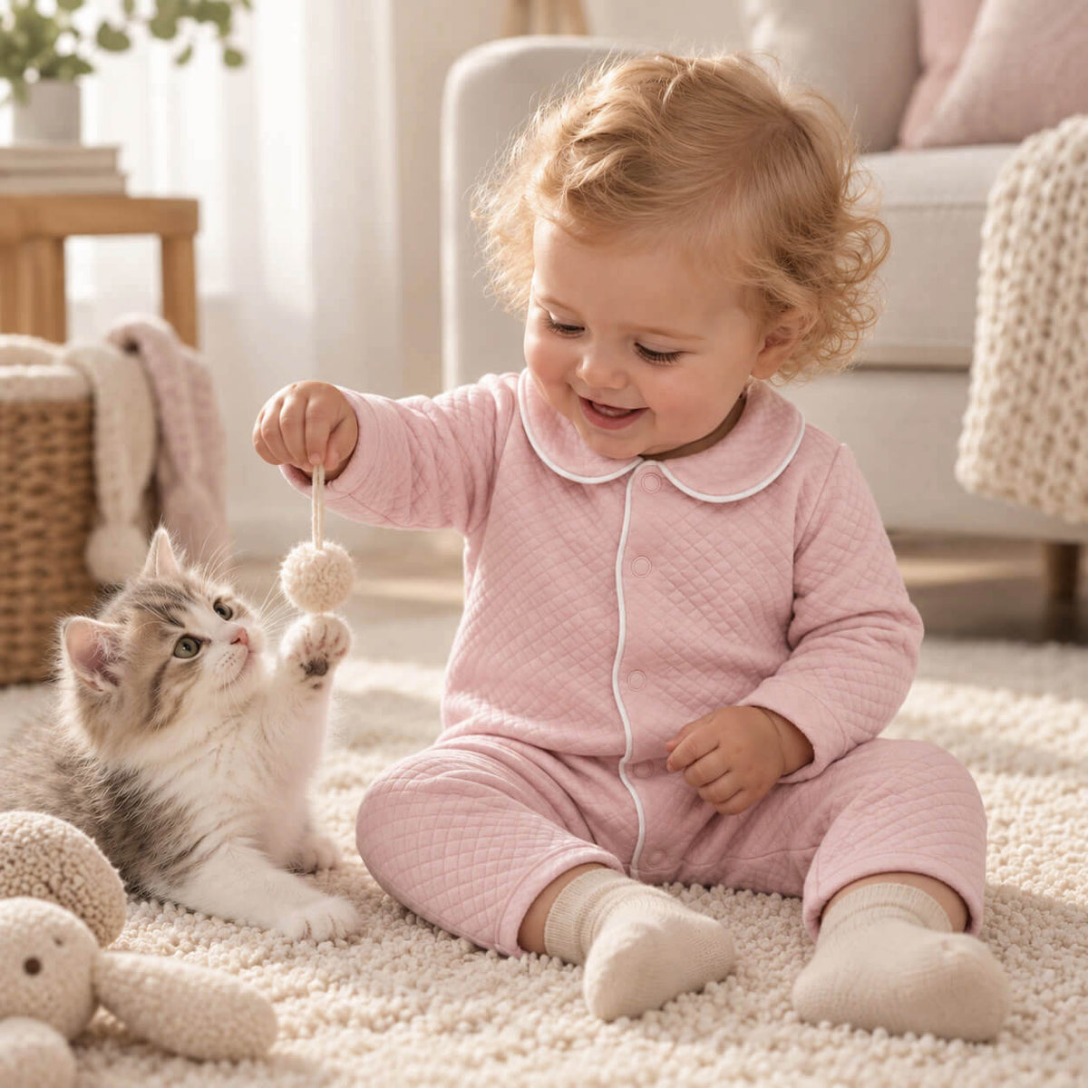 Babygrow sem Pés Diamante Rosa