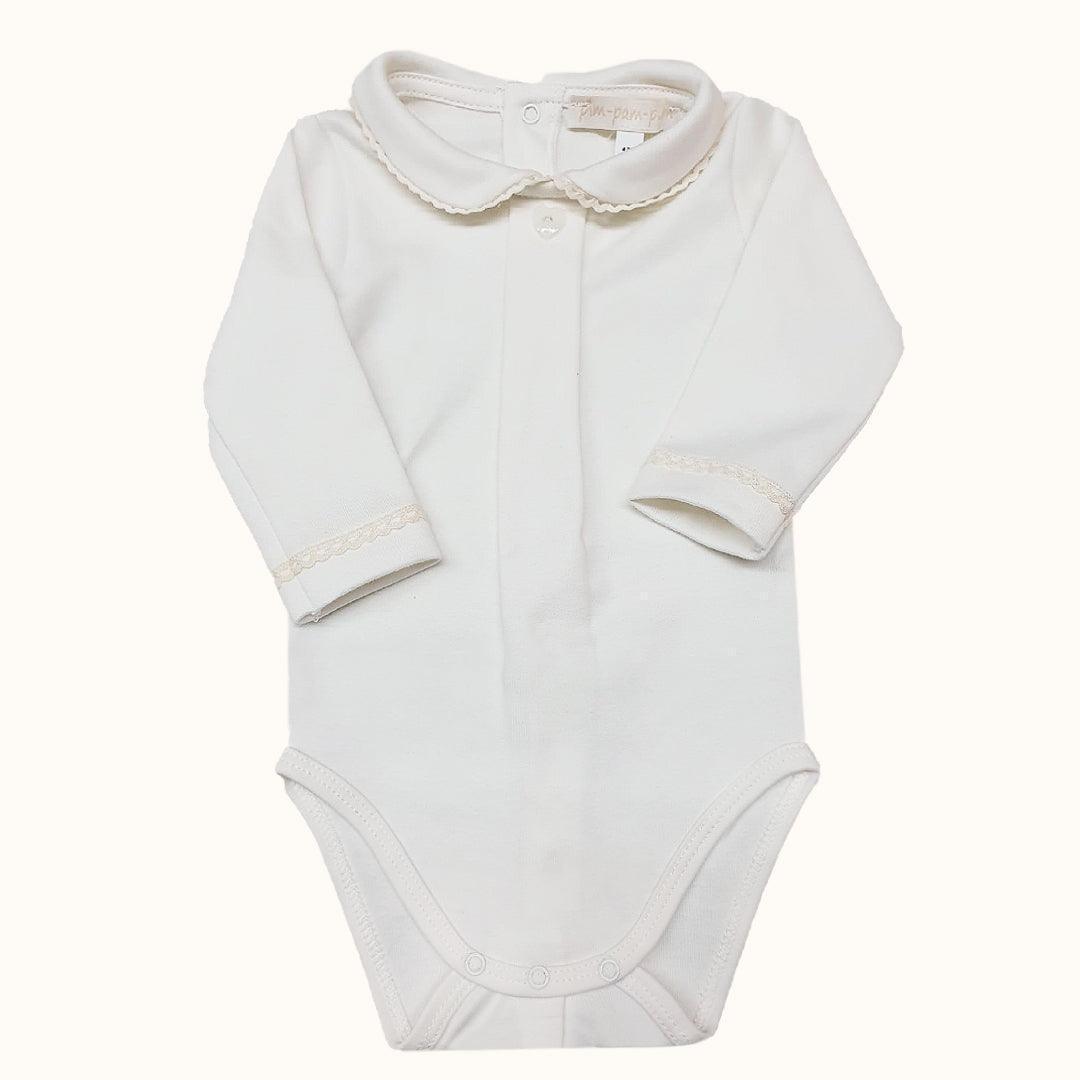 body-de-gola-vintage-bege-verao-pim-pam-pum-baby-60332 - Pim-Pam-Pum Baby