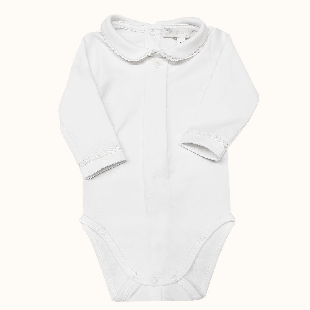 body-de-gola-vintage-branco-verao-pim-pam-pum-baby-97148 - Pim-Pam-Pum Baby