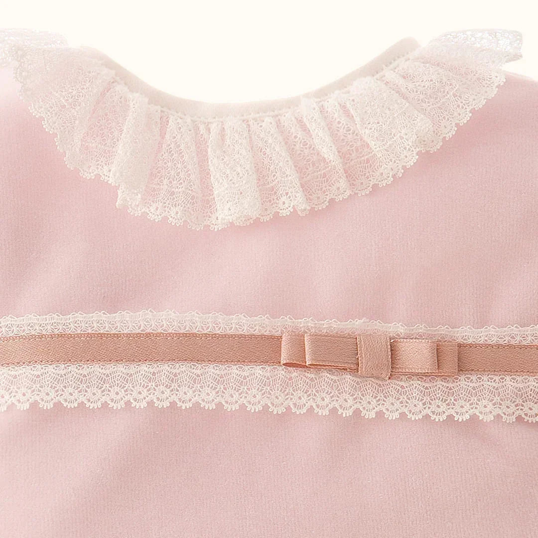 Camisola com Calça Romantic 1 Rosa - Pim-Pam-Pum Baby