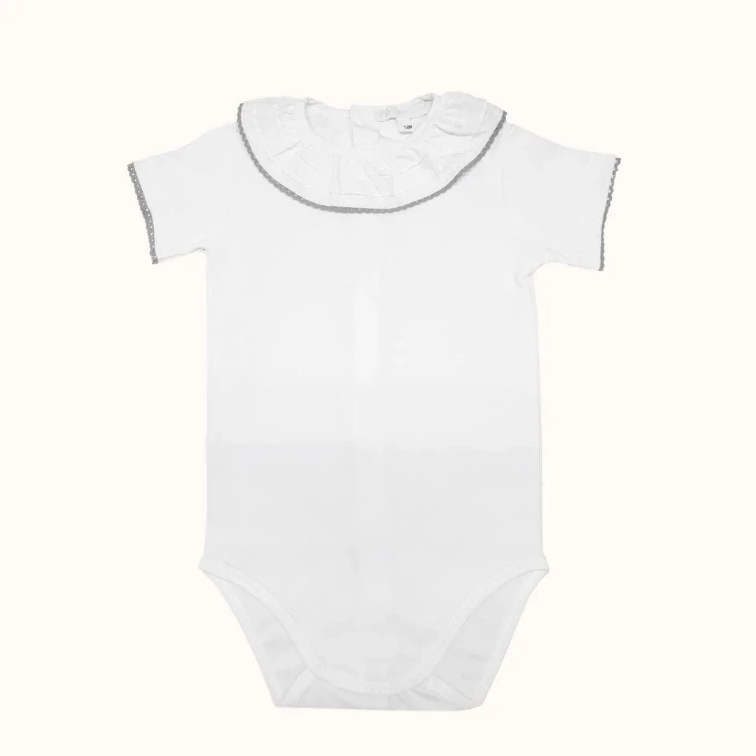 Fofo e Body de Gola Mimo Branco/Cinza - Pim-Pam-Pum Baby