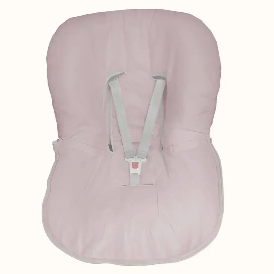 Capa rosa para cadeirinha de bebé com arnês, tecido suave para recém-nascido