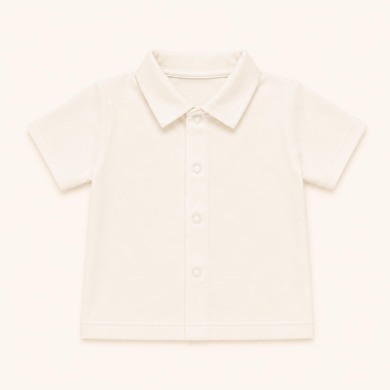 Pullover mit Basic-Kragen Beige Jungen Sommer