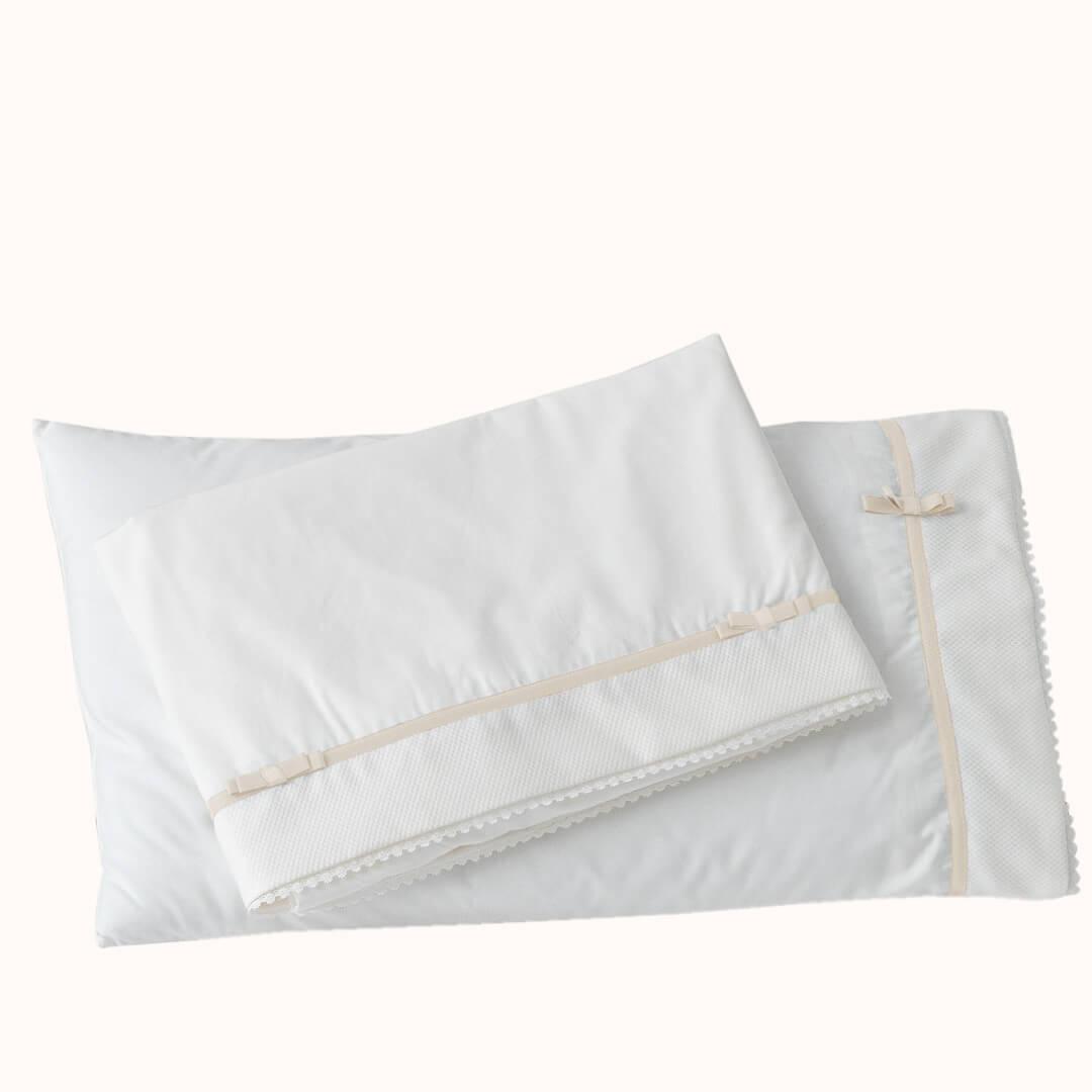 Roupa de Berço Romantic Bege Pérola - Pim-Pam-Pum Baby