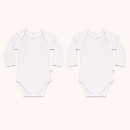 2 bodies cava americana em algodão branco para bebé dos 9 meses aos 24 meses.