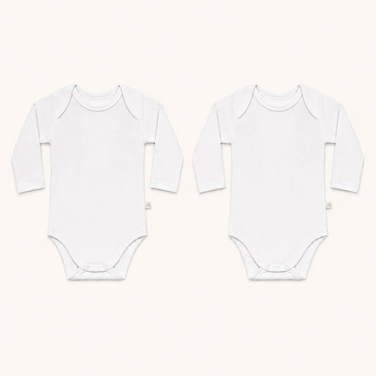 2 bodies cava americana em algodão branco para bebé dos 9 meses aos 24 meses.