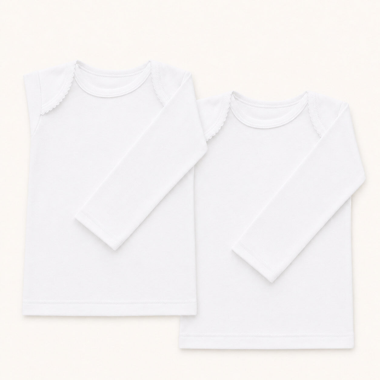 2 camisolas interiores de algodão branco para bebé a partir dos 9 meses, super confortáveis, sem etiquetas no decote