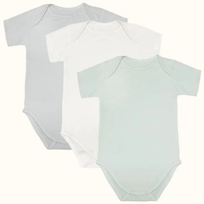 3 Bodies Cava Americana Sweet Manga Curta Cores Neutras - Pim-Pam-Pum Baby