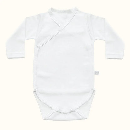 3 Bodys Cruzados e Calças Básico Branco - Pim-Pam-Pum Baby