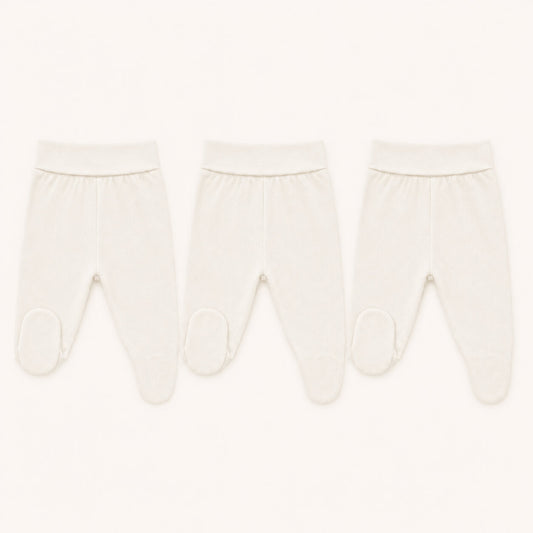3 Calças com Pés Sweet Bege