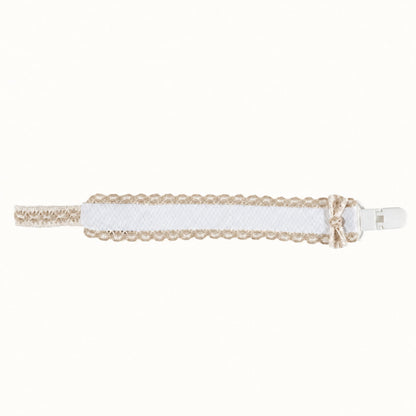 Suporte Chupetas Candy Branco/Beige
