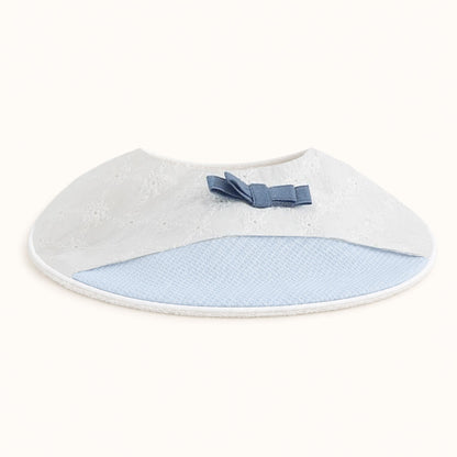 Babete para Bebé em Algodão com Impermeável Interior | Romantic 2 Azul
