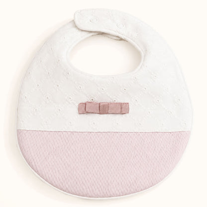 Babete para bebé em Algodão com Impermeável no interior  Romantic 2 Rosa