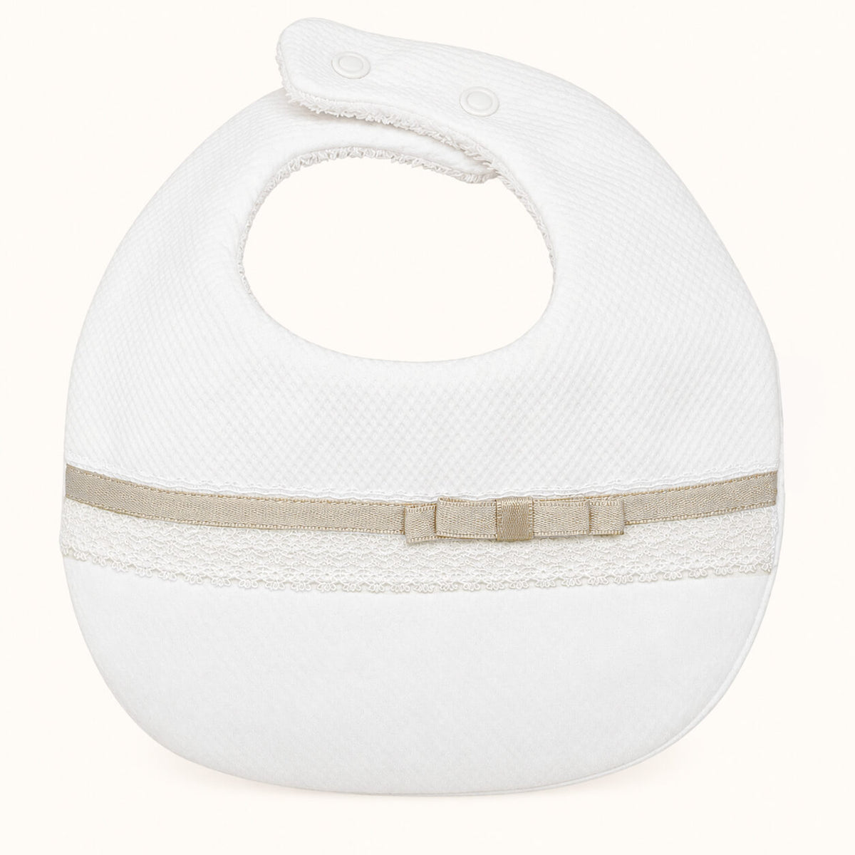 Babete para Bebé em Algodão com Impermeável Interior – Romantic 1 Bege