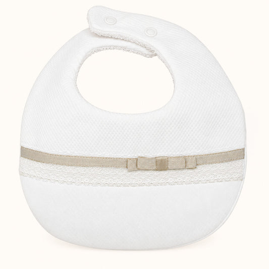 Babete para Bebé em Algodão com Impermeável Interior – Romantic 1 Bege