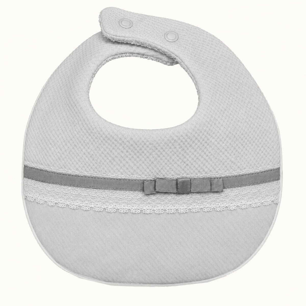 Babete para bebé em Algodão com Impermeável no interior Romantic 1 Cinza