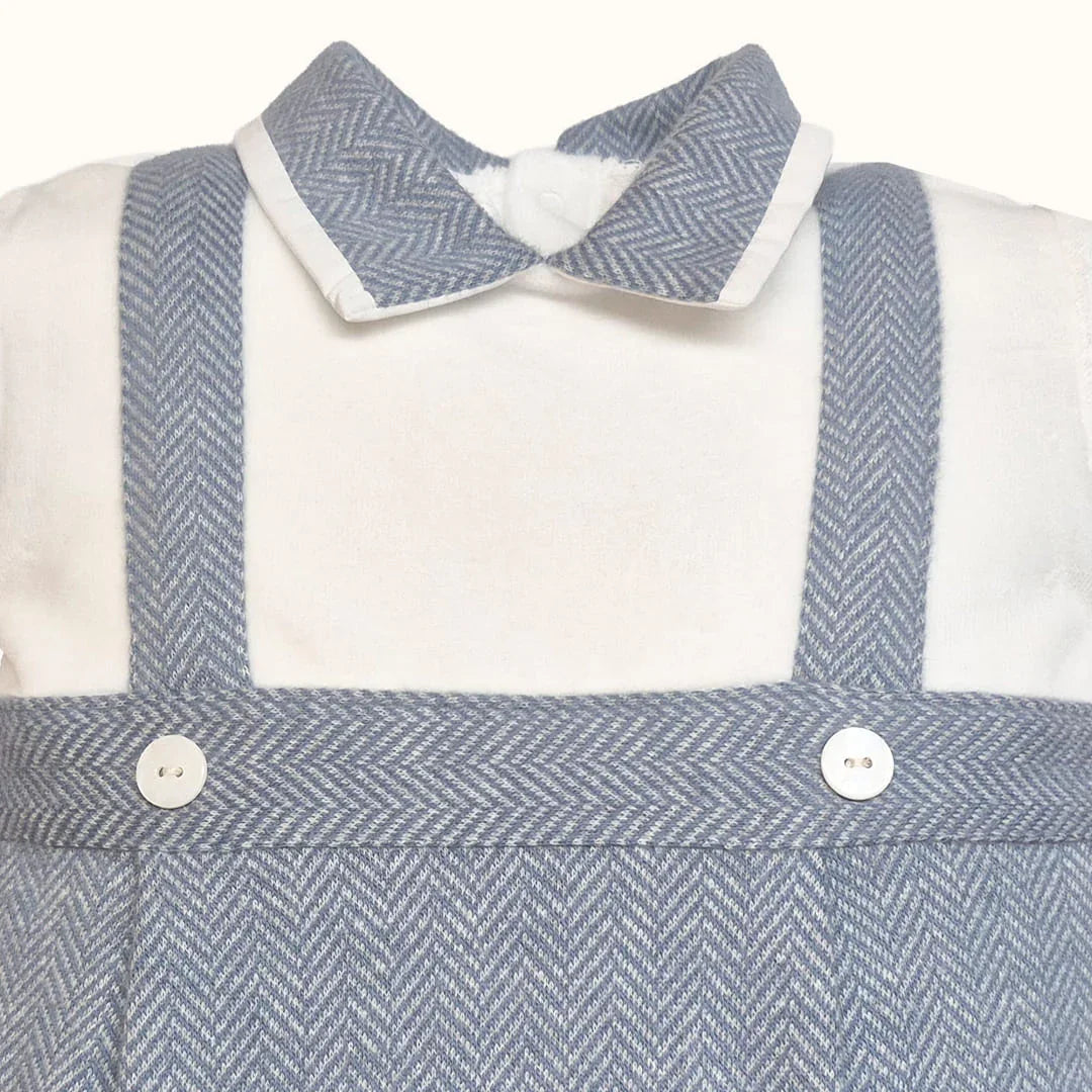 <img src="caminho/para/imagem.jpg" alt="Pormenor do peito do babygrow country indigo">