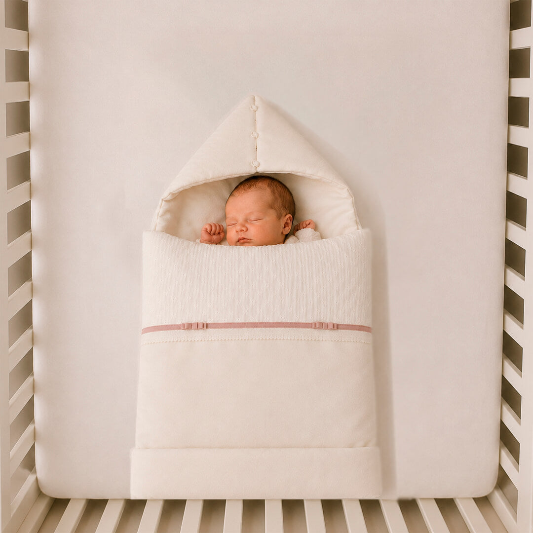 Neugeborenen-Schlafsack - Romantic Beige Altrosa