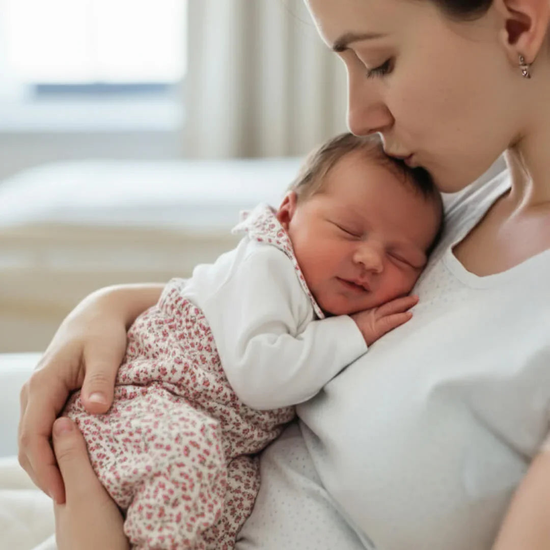 Babygrow  Florzinhas Branco/Rosa