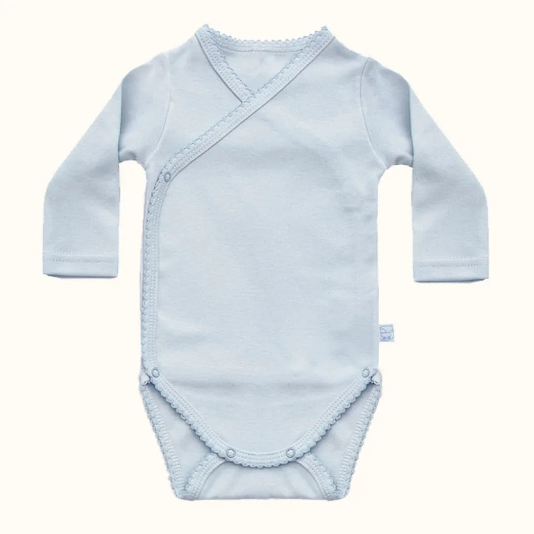 3 Bodys Cruzados Básico Azul