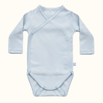 3 Bodys Cruzados Básico Azul