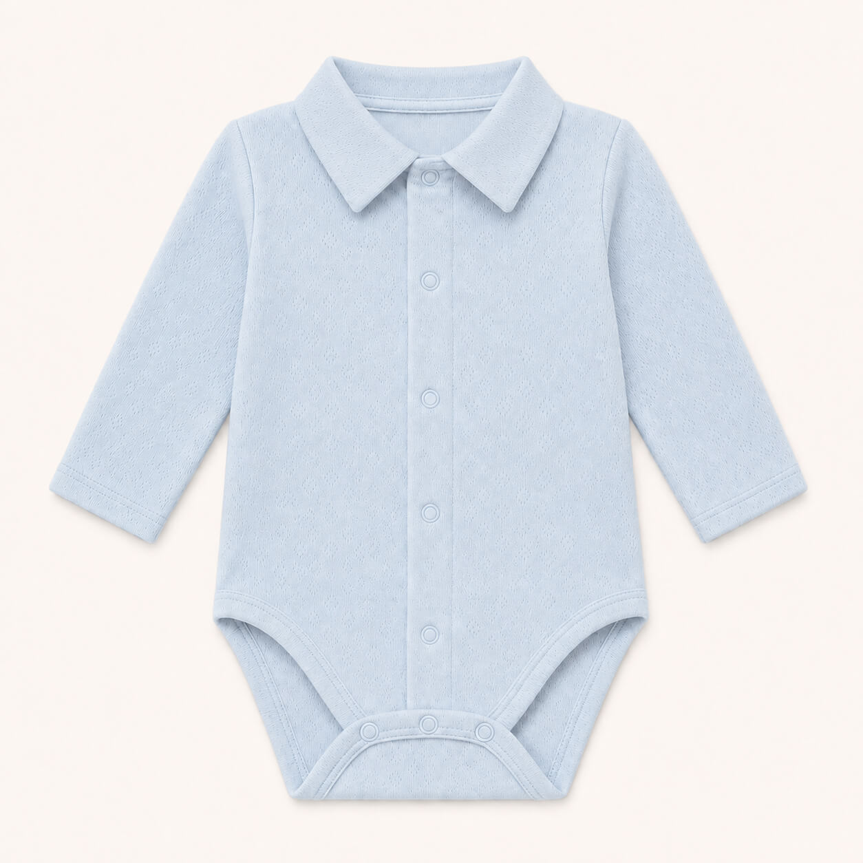 Body de gola de camisa em malha 100% algodão fantasia para bebés de 1 mês aos 24 meses.