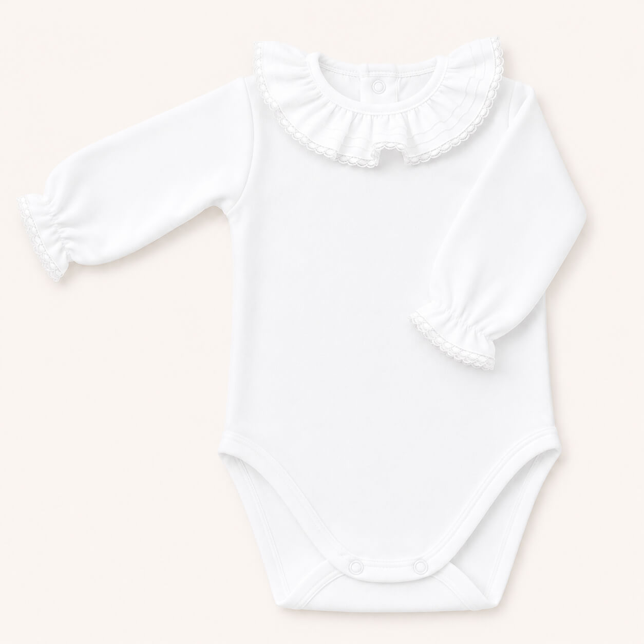 Body de Gola Básico Branco Inverno