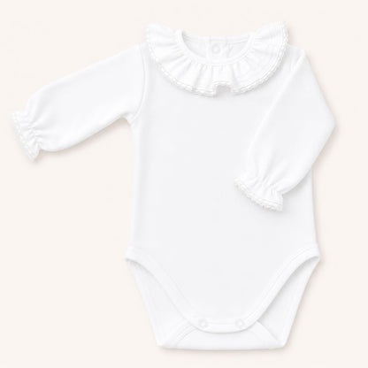 Body de Gola Básico Branco Inverno