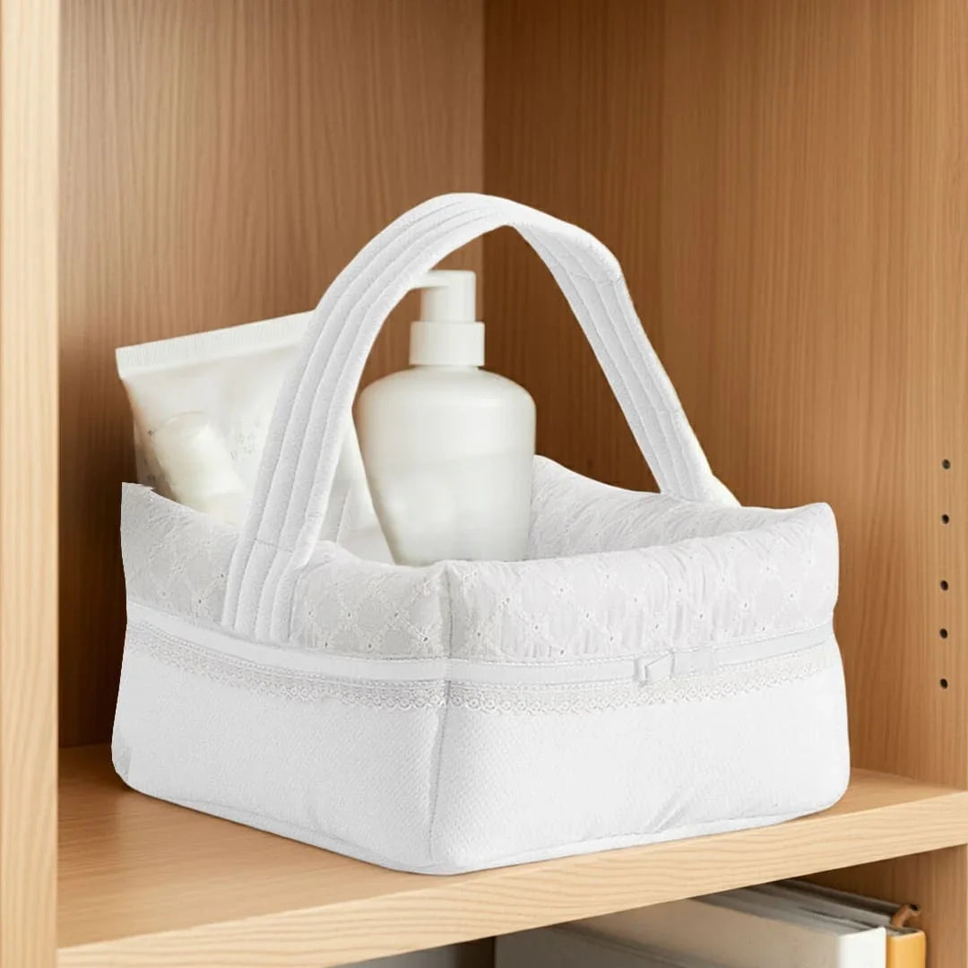 Cesto Tecido Romantic Branco