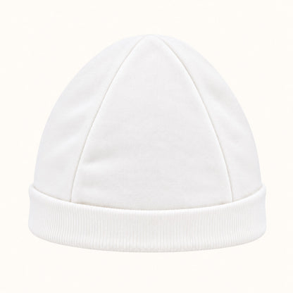 Gorro de Bebé em Algodão "Basic Branco" (Versões Verão & Inverno)