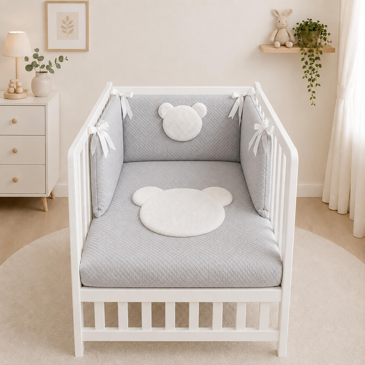Gray Diamond Quilt and Protector