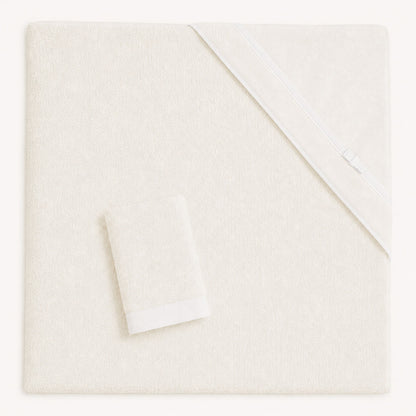 Romantic 1 Beige/White Bath Towel