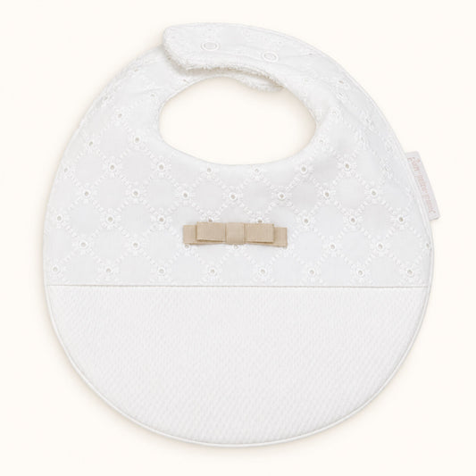 Babete para Bebé em Algodão com Impermeável Interior – Romantic 2 Bege
