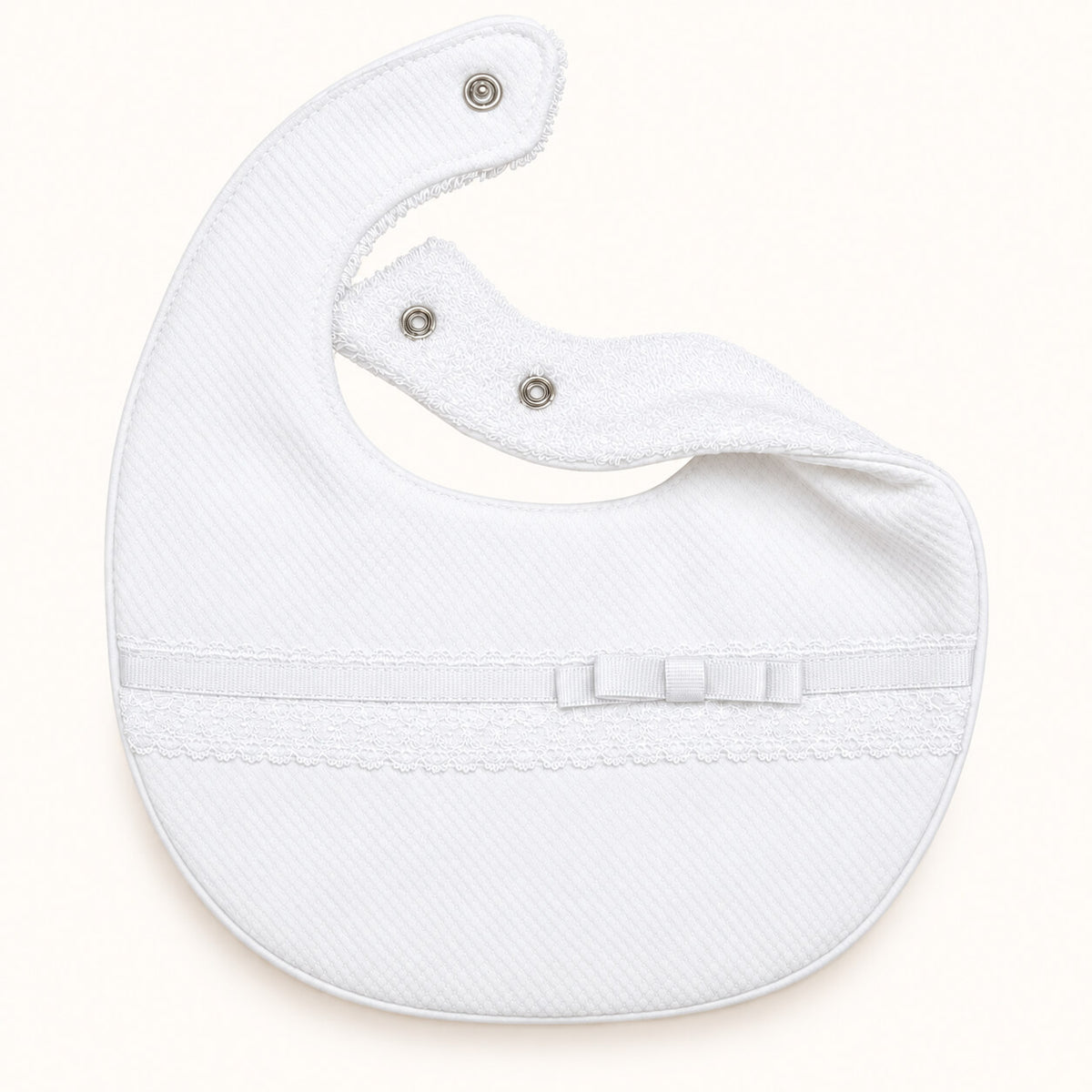 Babete para bebé em Algodão com Impermeável no interior Romantic 1 Branco