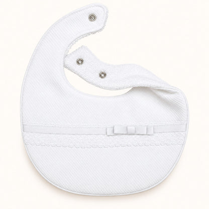 Babete para bebé em Algodão com Impermeável no interior Romantic 1 Branco
