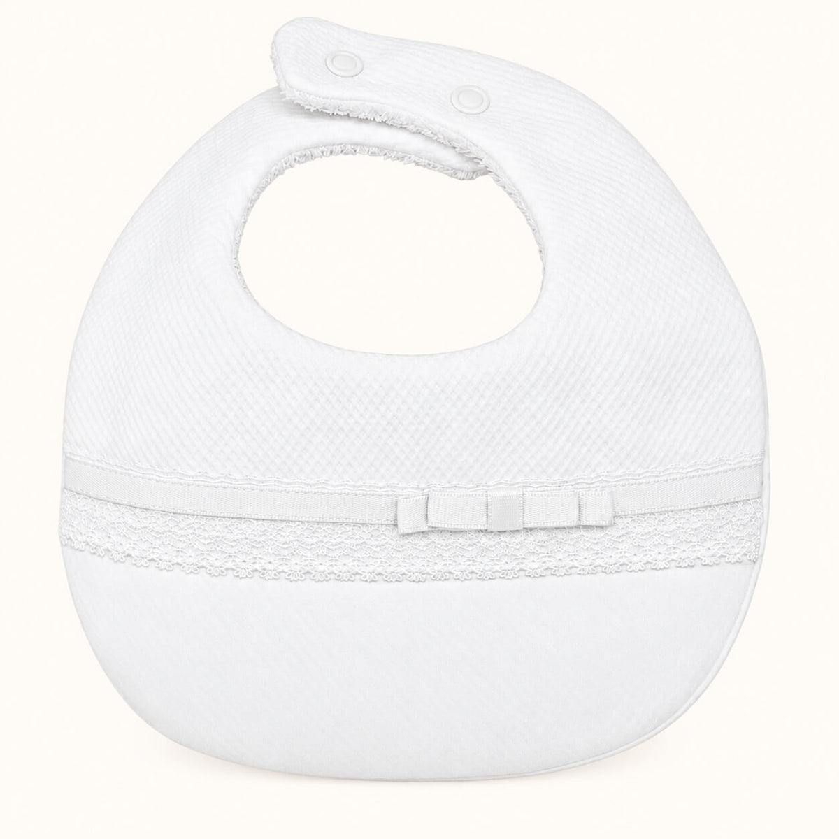 Babete para bebé em Algodão com Impermeável no interior Romantic 1 Branco