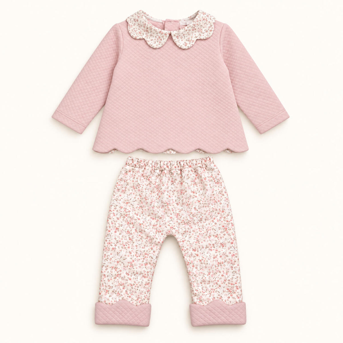 Conjunto de 2 Peças Sem Florzinhas rosa velho