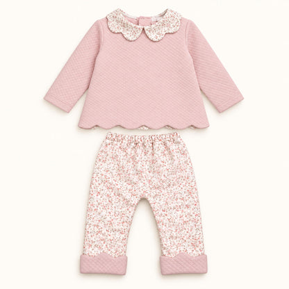 Conjunto de 2 Peças Sem Florzinhas rosa velho