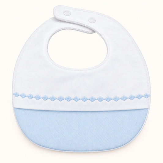 Babete malha Ajustável em Algodão para Recém-Nascido | Sweet Azul