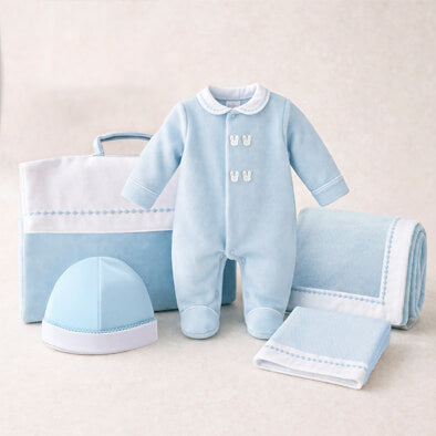 Conjunto Primeira Roupa Bebé Maxi Sweet Azul- Recém-nascido