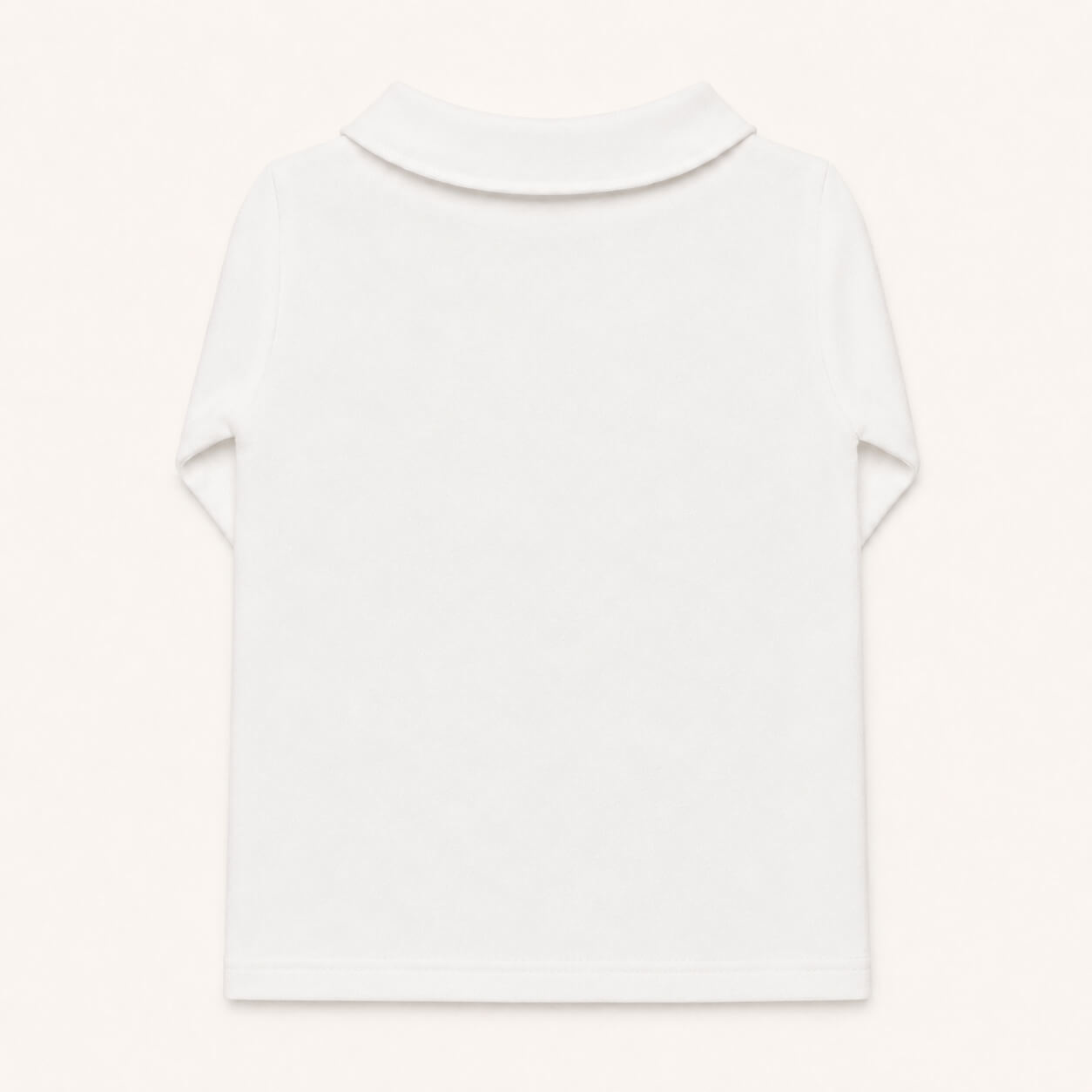 Costas de camisola com gola redonda basico branco para bebé  dos 12 meses aos 48 meses