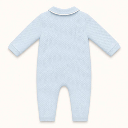 Costas de Babygrow sem Pés em malha losango algodão quentinho para qualquer bebé dormir 