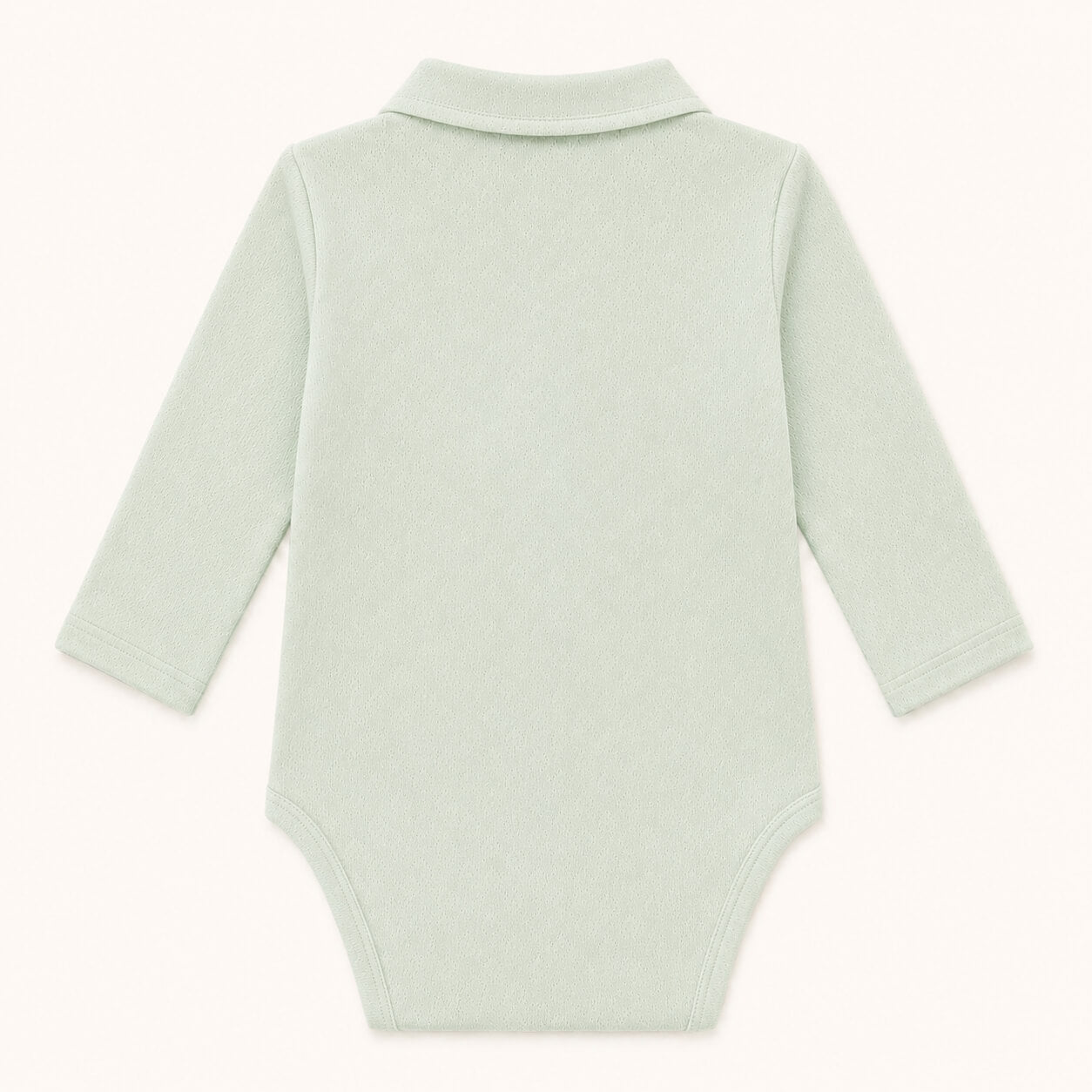 Costas de body de gola de camisa em malha 100% algodão fantasia verde para bebés de 1 mês aos 24 meses