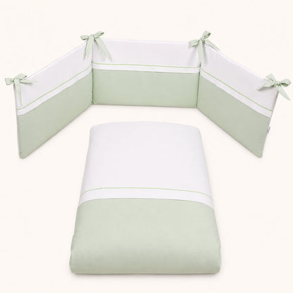 Edredão e resguardo em piquet algodão para berço,  cama de grades 120x60 ou 140x60