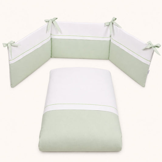 Edredão e resguardo em piquet algodão para berço,  cama de grades 120x60 ou 140x60