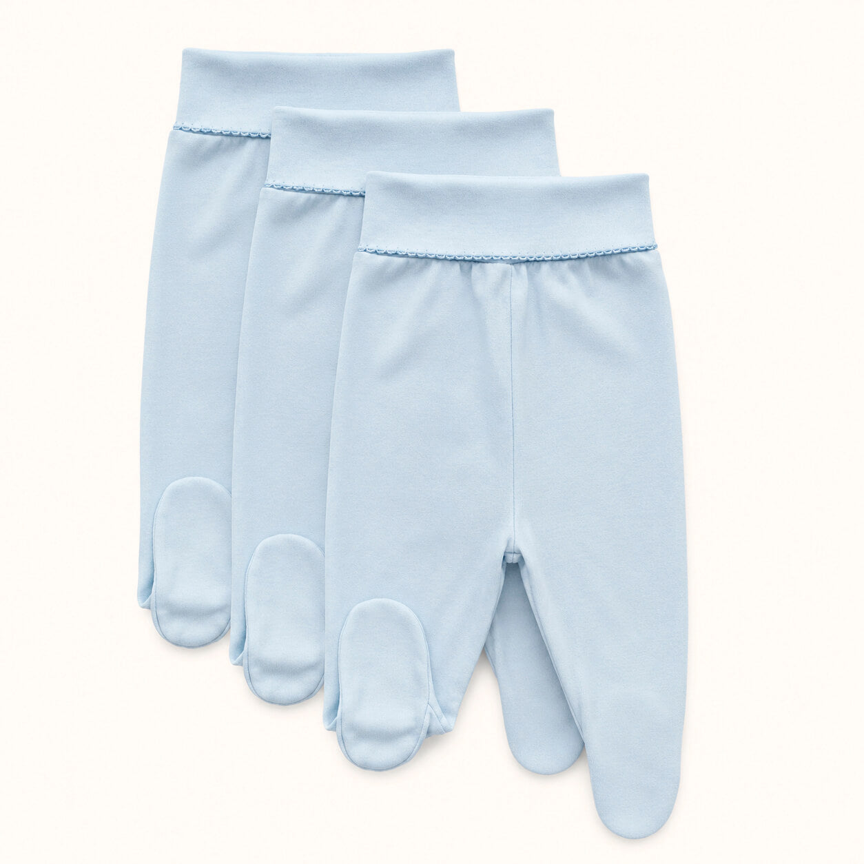 3 Pantaloni con Piedini Base Blu