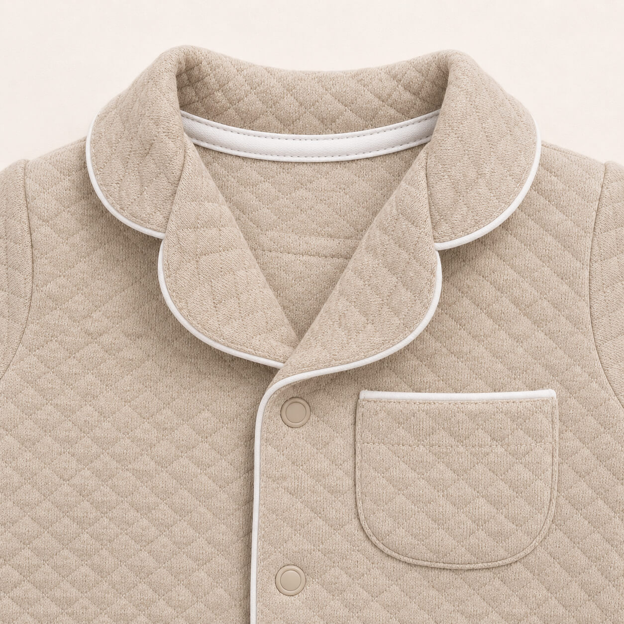 Peito do babygrow camel em malha losango Prestige