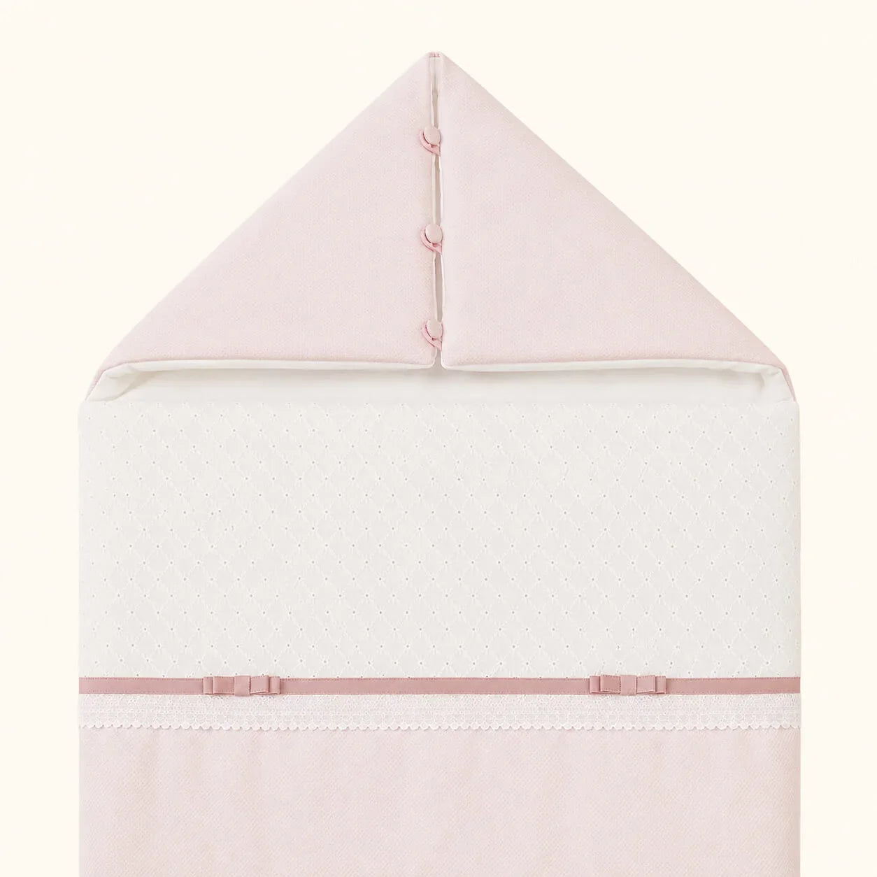 Pormenor de saco nascimento rosa, ideal para bebé dormir desde do nascimento 